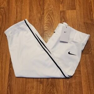 Nike Baseball Pants Men Medium White Black Stripe Engineered Team BQ6437-101 New